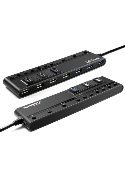 Masterhub USB Hub Çoklayıcı 10 USB Girişli Anahtarlı LED Göstergeli Hızlı