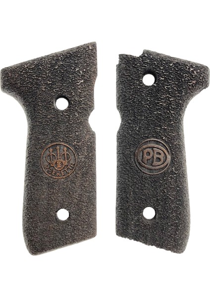 Beretta F92 Beretta Logo Özel Seri Lazer Kesim Ahşap Kabze Mod 4