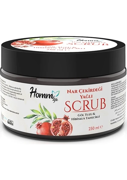 Life Nar Çekirdeği Yağlı Scrub 250 ml Göl Tuzuhibiskus Tanecikli