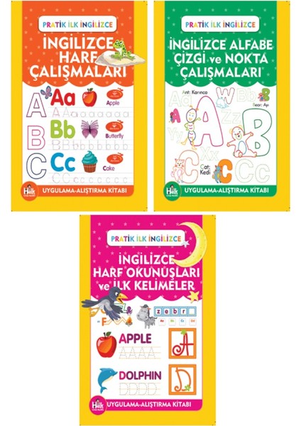 Ingilizce Etkinlikler ve Harf Çalışmaları Seti (3 Kitap Takım)