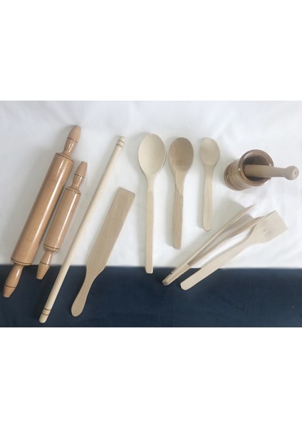 Ahşap Merdane Kaşık Seti