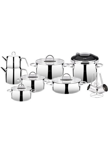 Platinum 17 Parça Çeyiz Tencere Seti
