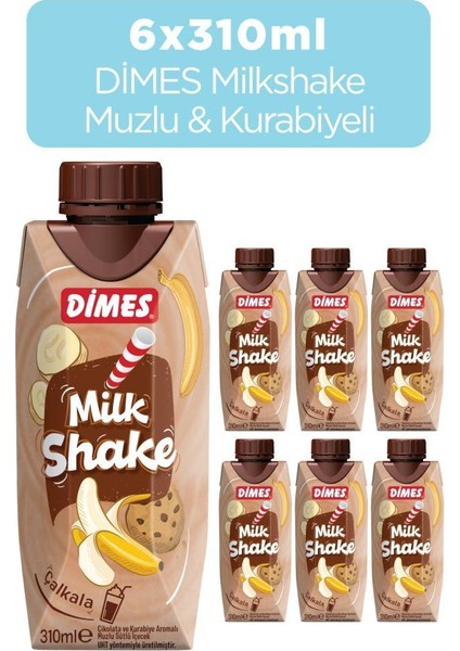 Milk Shake Muzlu - Kurabiyeli 310 ml x 6'lı