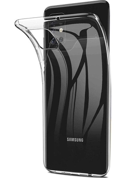 Samsung Galaxy M21 Kılıf Süper Silikon+Nano Glass Şeffaf
