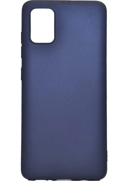 Case Street Samsung Galaxy M51 Kılıf Premier Mat Silikon Esnek Koruma+Nano Glass Lacivert