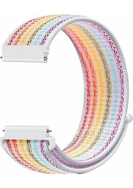 Oppo Watch 46mm Kordon Kumaş CırtCırt Kordon Renkli
