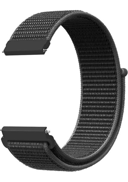 Oppo Watch 46mm Kordon Kumaş CırtCırt Kordon Koyu Yeşil