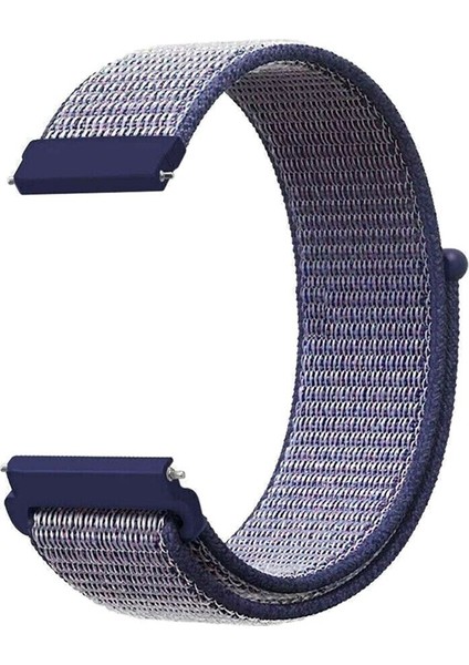Oppo Watch 46mm Kordon Kumaş CırtCırt Kordon Lacivert
