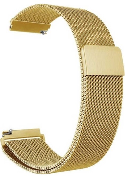 Amazfit GTR 2 Classic Kordon Hasır Metal Örgülü Ayarlanabilir Gold