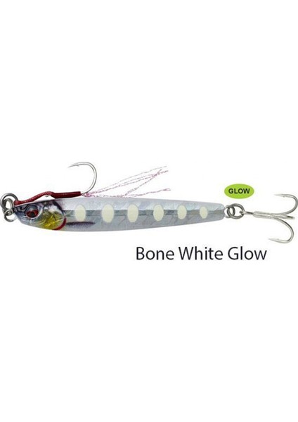 3D Jig Minnow 5 gr 4,6 cm Suni Yem Bone White Glow