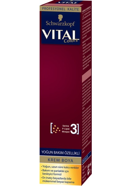 Schwarzkopf Vital Colors Krem Saç Boyası 5-68 Koyu Bronz Kahve - 60 ml