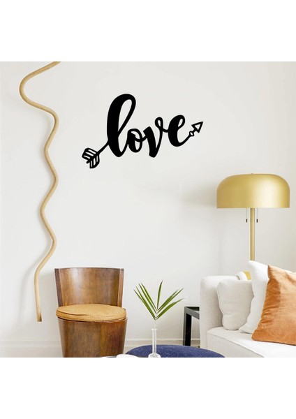 El Yazısı ile Yazılmış Love Yazısı Sticker 60x37cm - Siyah fiyatları