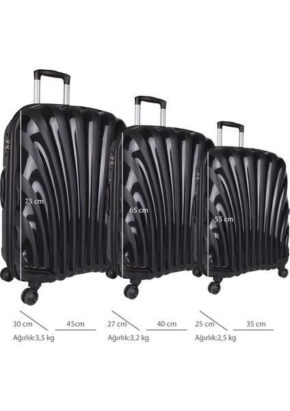 Shell Silikon Kırılmaz Orta Boy Valiz Siyah fırsatları