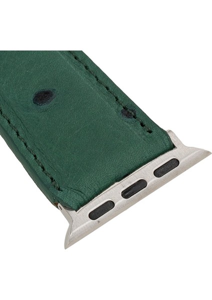 Apple Watch Uyumlu Deri Kordon 42-44MM De6 Yeşil indirimleri