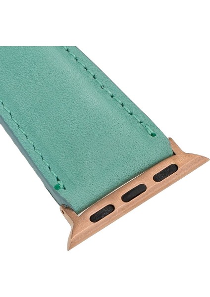 Apple Watch Uyumlu Deri Kordon 38-40MM Ferro Rosegold Troklu Brn7 Yeşil indirimleri