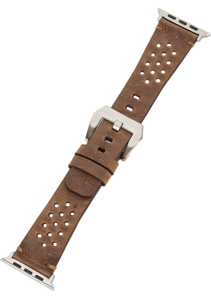 Vigo Sport Toka Apple Watch Uyumlu Deri Kordon 42-44MM G2 Kahve