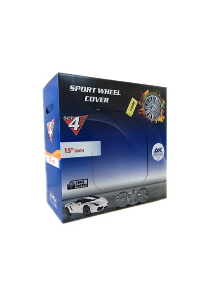Renault Clio 4 Jant Kapağı 15" Plastik 4 Adet (1 Set) + Logo