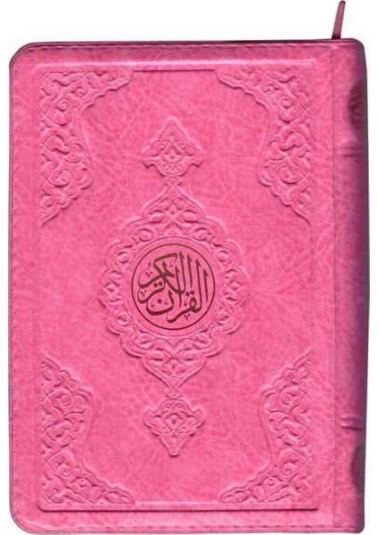 Hafız Boy Kur'an-I Kerim (Pembe, Kılıflı, Mühürlü, 2 Renk)