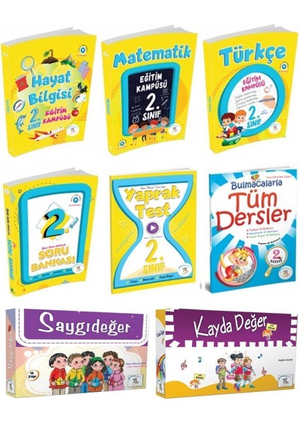 2. Sınıf Tüm Dersler Eğitim Seti + Hikaye Seti 8 li Set
