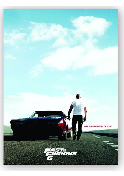Ahşap Tablo Hızlı ve Öfkeli 6 Poster