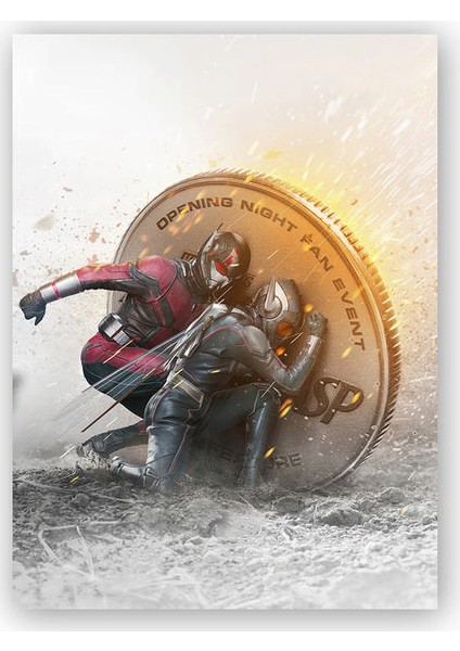 Ahşap Tablo Ant Man Bozuk Para Kalkanı