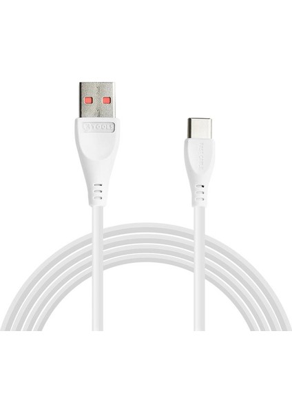 Eco 1.5 Amper 1 Metre Type C Beyaz Data ve Şarj Kablosu