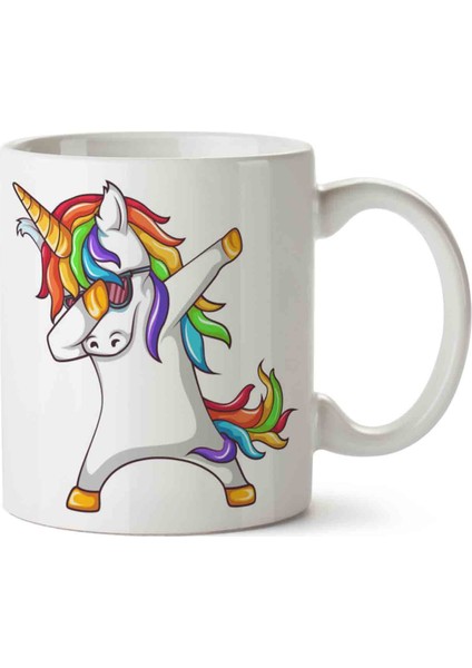 Unicorn At Gökkuşağı Kupa Bardak