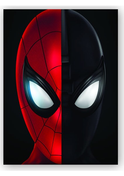 Ahşap Tablo Spider-Man Evden Uzakta İki Yüz