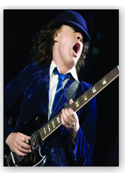 Ahşap Tablo ACDC Angus Young Gitarist