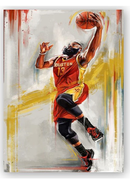 Ahşap Tablo James Harden Boyama