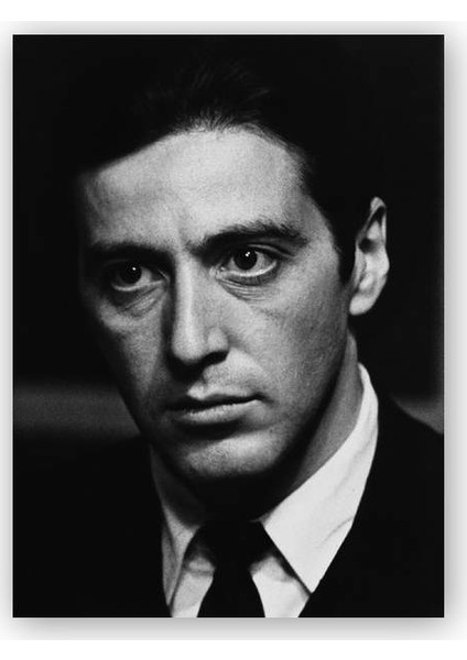 Ahşap Tablo The Godfather Al Pacino Siyah Beyaz