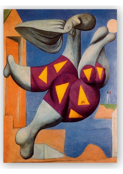 Ahşap Tablo Bather with Beach Ball, 1932 by Pablo Picasso