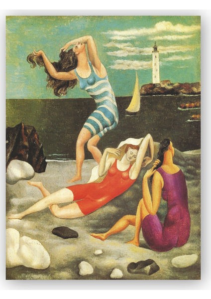 Ahşap Tablo Bathers, 1918 by Pablo Picasso