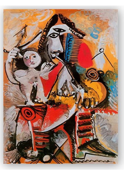 Ahşap Tablo Musketeer and Amor, 1969 by Pablo Picasso