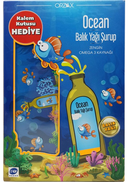 Ocean Portakal Aromalı Balık Yağı Şurubu 150 ml – Kalem Kutusu Hediyeli