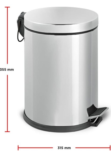 Metal Pedallı Çöp Kovası 20 Litre indirimleri