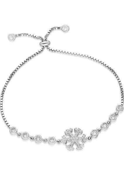 925 Ayar Asansörlü Kartanesi Bileklik Kadın Gümüş Bileklik