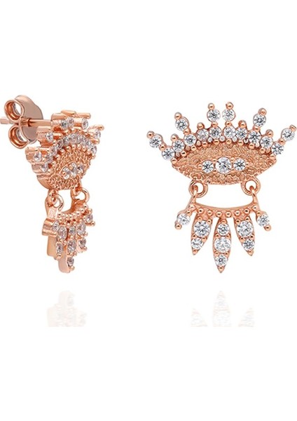 925 Ayar Kral Tacı Tasarım Kadın Gümüş Küpe