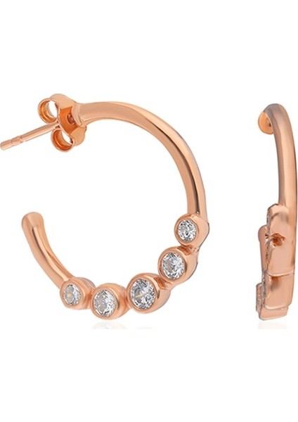 925 Ayar 5 Taşlı Kadın Gümüş Küpe