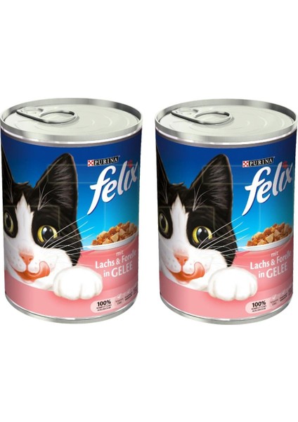 Purina Somonlu ve Alabalıklı Konserve Yaş Kedi Maması 400 gr x 2 Adet