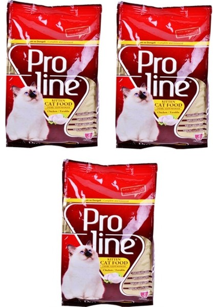 Pro Line Proline Tavuklu Yavru Kedi Maması 400 gr x 3 Adet