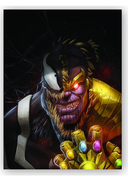 Ahşap Tablo Thanos Vs Venom Artwork