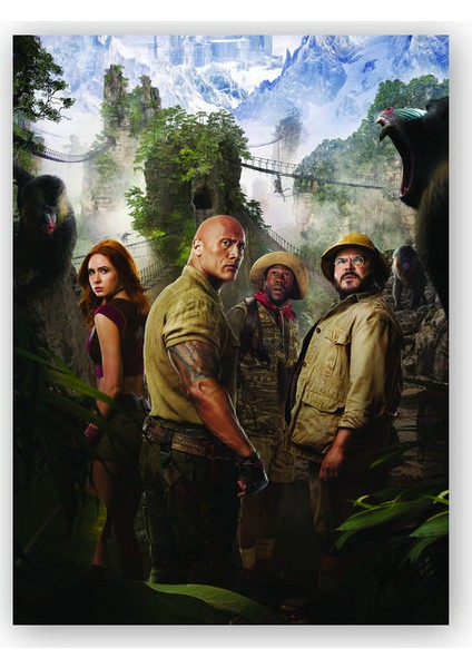 Ahşap Tablo Jumanji The Next Level Dwayne Johnson