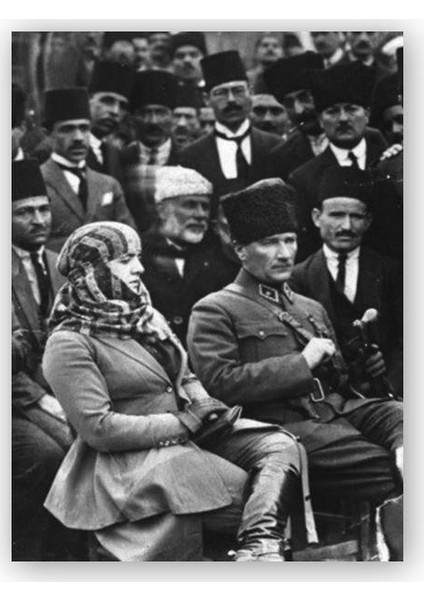 Caka Tablo   Ahşap Tablo Atatürk 17 Mart 1923'te Latife Hanım