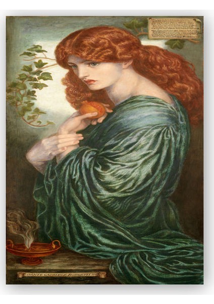 Ahşap Tablo Dante Gabriel Rossetti Proserpine Yağlıboya