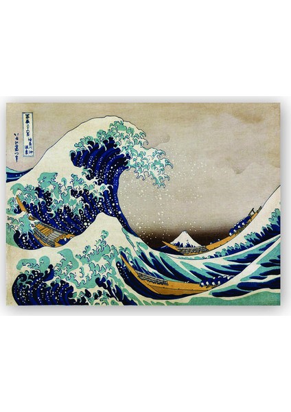 Ahşap Tablo Buyuk Dalga Katsushika Hokusai