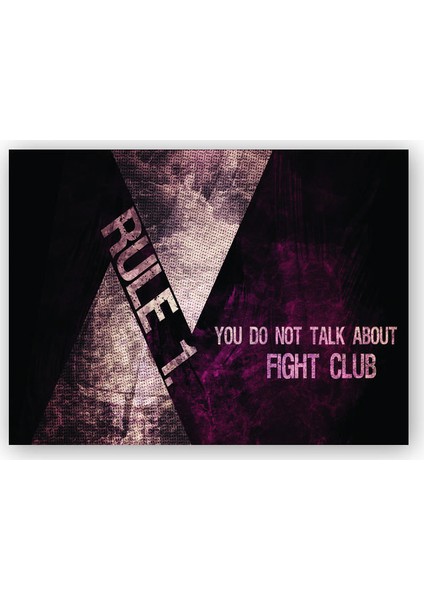 Ahşap Tablo Fight Club Rule