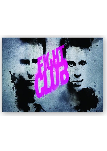 Ahşap Tablo Fight Club Two Heroes