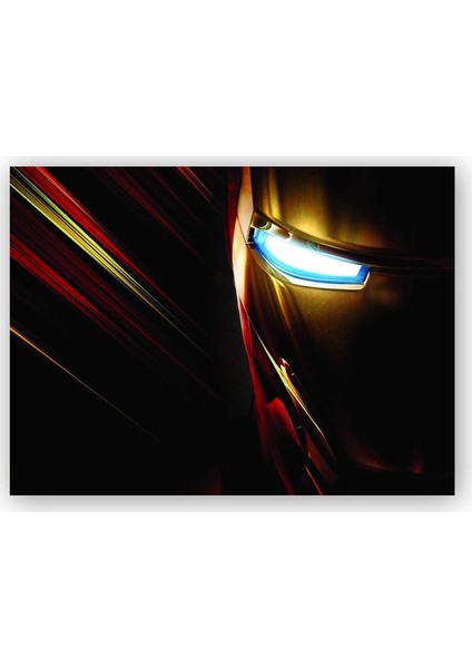 Ahşap Tablo Iron Man Göz Profili