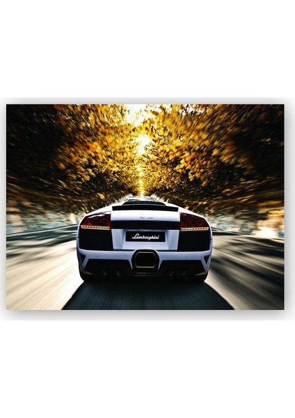 Ahşap Tablo Lamborghini Gran Turismo